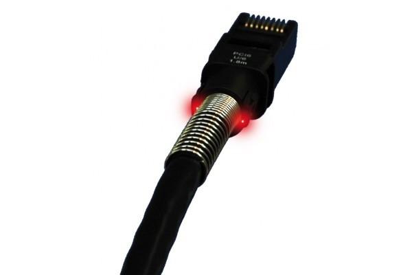 Cordon Patchsee CAT6a U/UTP Noir - 0,60 m - Repérage lumineux et connecteur compact_0