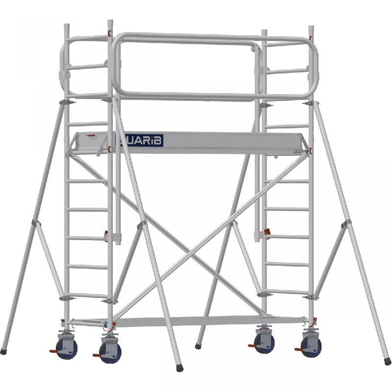 Échafaudage roulant aluminium DOCKER 85 version garde-corps EXMDS - Hauteur de travail : 3,90 m - DUARIB - 7120022_0