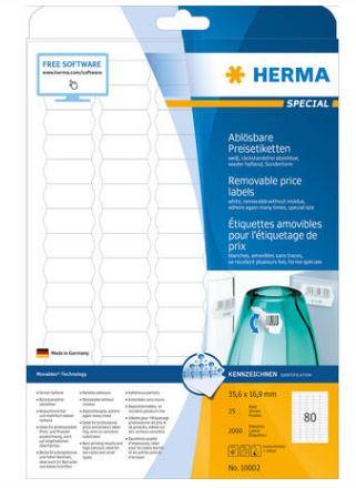 Étiquette de prix A4 - 35,6 x 16,9 mm - 10002 - Adhésives repositionnables et compatibles imprimantes_0