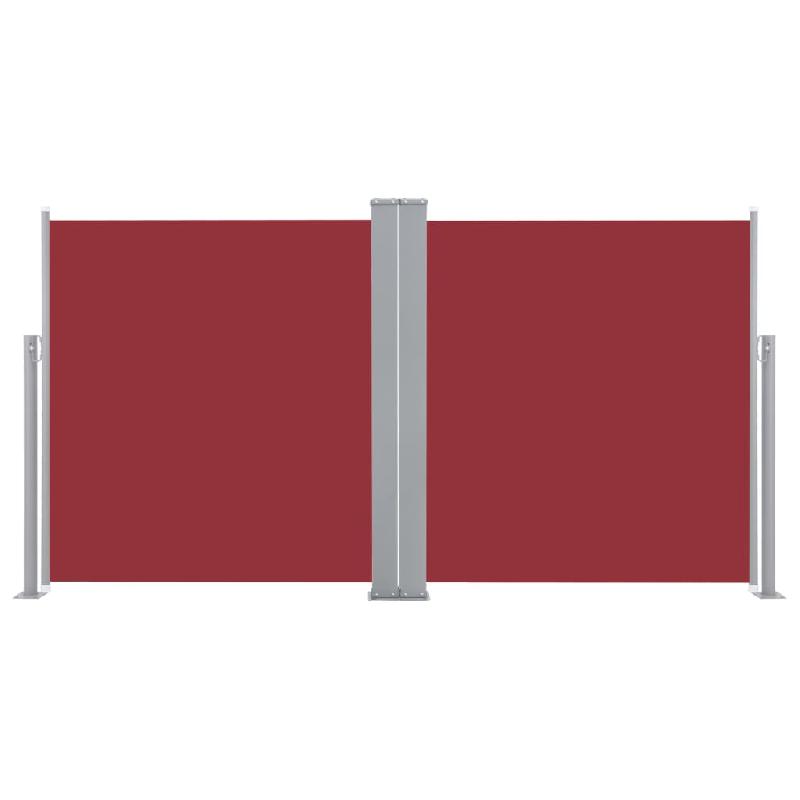 AUVENT PARAVENT STORE BRISE-VUE LATÉRAL RÉTRACTABLE DE PATIO JARDIN TERRASSE BALCON PROTECTION VISUELLE ÉCRAN 170 X 600 CM ROUGE 02_0007103_0