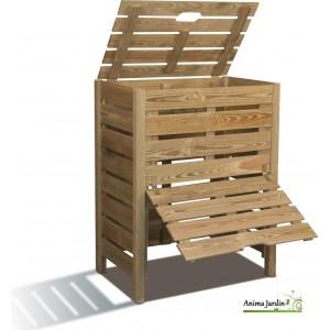 Composteur de jardin en bois - 0100058 - 400L - Pin sylvestre traité autoclave classe 3 FSC_0