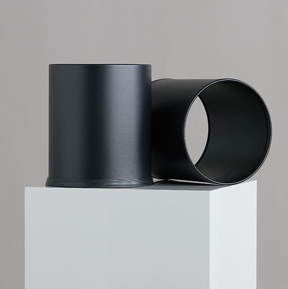 Corbeille ronde noire - double paroi pour chambre d'hôtel_0