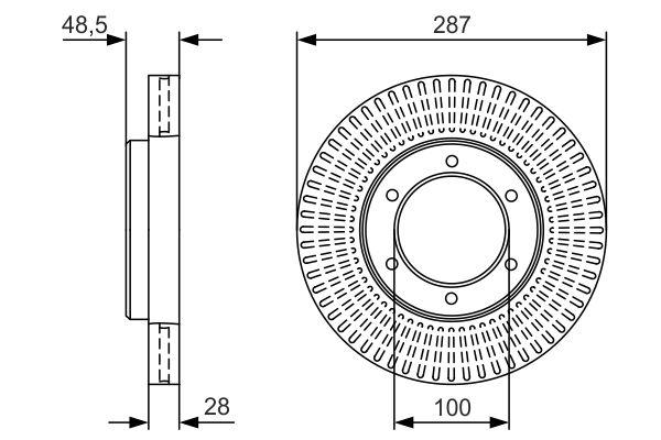 Disque de frein Bosch 0986479U90 - ventilé - boîte de 2 disques - pour côté avant_0