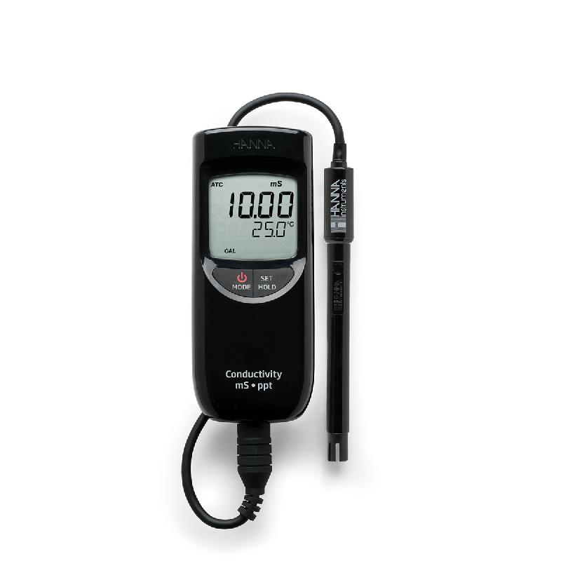 EC/TDS/°C-mètre compact étanche - HI99301 (0,00 à 20,00 mS/cm, 0,00 à 10,00 g/L) avec correction automatique de température_0