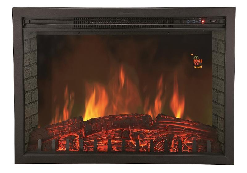 Insert électrique encastrable Oxford XL - flammes ultra réalistes - 2000W - design moderne_0