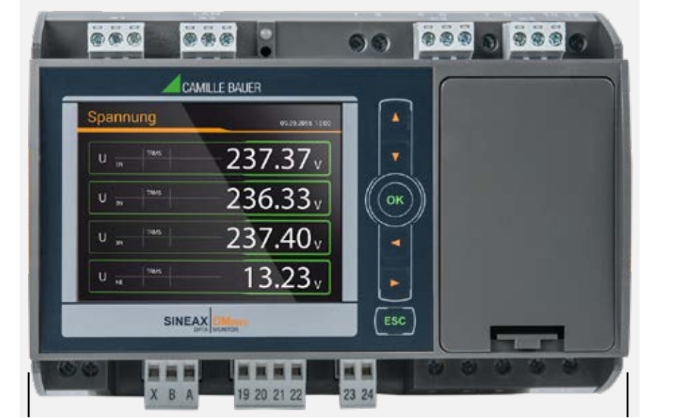 Mesure et contrôle de réseau triphasé - CENTRAX CU5000 par Camille Bauer, boîtier rail symétrique avec API programmable CEI 61131_0