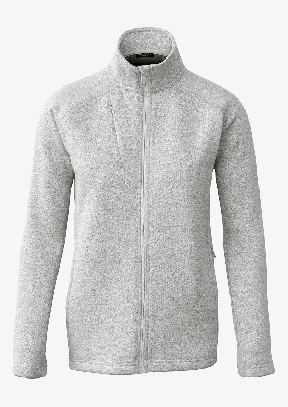 Veste en polaire tricotée à fermeture éclair complète - Light Grey Melange - Montana Women - Nimbus_0