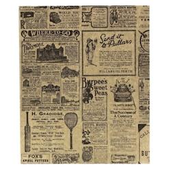 Packnwood FHC - Papier alimentaire kraft brun décor en boîte distributrice - 1 000 pièces 350x270mm - recyclable et compatible four_0