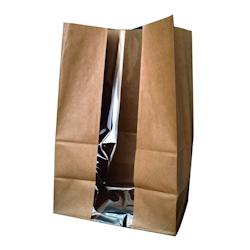 Packnwood FHC - 500Pcs - Sac SOS papier kraft brun avec fenêtre - 180x110x265mm - marron papier 210SOS11BRF_0