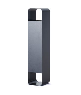 Plaza S Grey - Poubelle publique 75L - The Italian Lab - Dimensions 260×260, H 1200mm_0