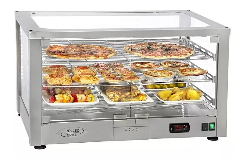 Roller Grill vitrine chauffante ventilée inox 2 grilles WD 780 SI - gris inox WD 780 SI_0