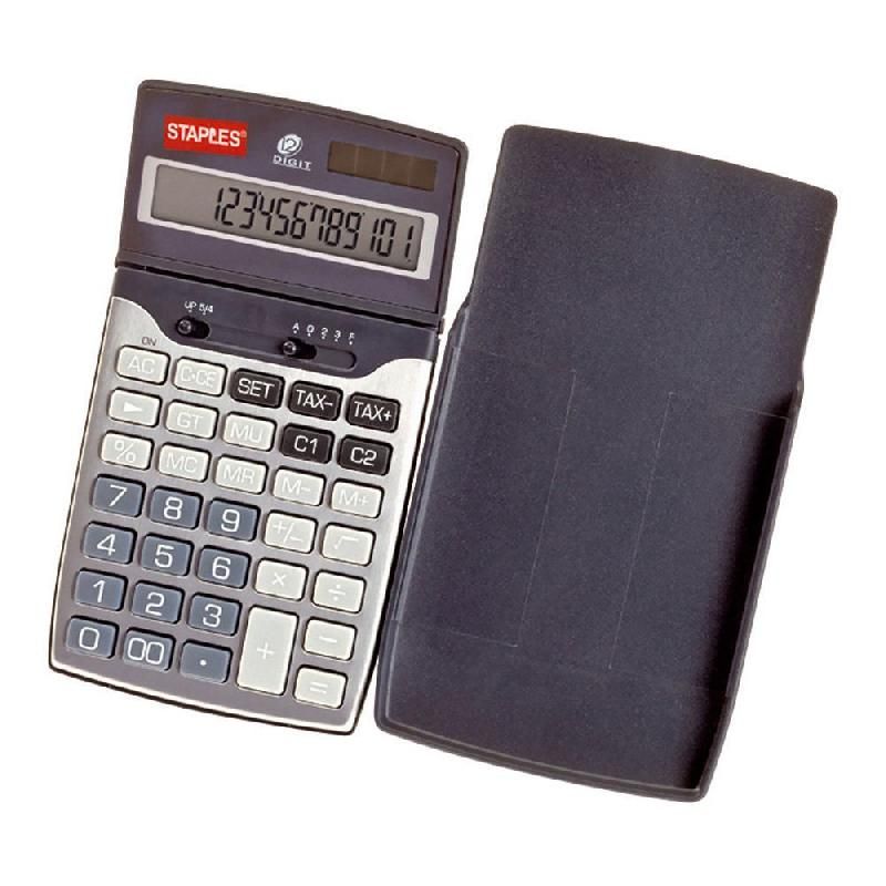 STAPLES CALCULATRICE DE BUREAU STAPLES DUAL POWER TRAVEL  - 12 CHIFFRES