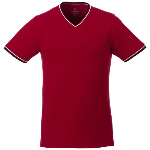 T-shirt maille piquée manches courtes homme Elbert - Col V - 100% coton - 180 g/m²_0