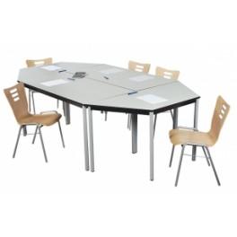 Table Isy - modulable, formats variés, plateau mélaminé ou stratifié - 5 coloris de décors disponibles_0