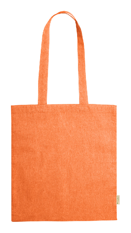 Tote bag en coton recyclé - anses longues - 100% coton recyclé - 120 g/m² - couleur orange_0