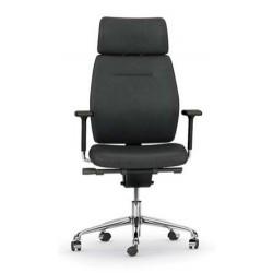 Fauteuil de direction en cuir CRETA - réglages multiples pour un confort optimal - Mobel Linea_0