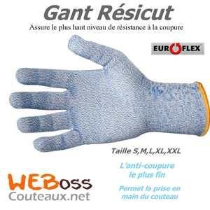 GANT DE PROTECTION ANTICOUPURE RESICUT 08-M LISERET ROUGE