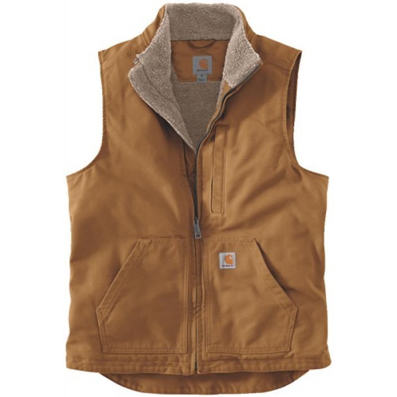 Gilet washed duck sherpa coloris marron taille l_0