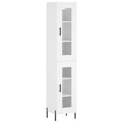 HELLOSHOP26 - Buffet bahut commode armoire meuble de rangement organisateur cuisine salle de séjour salon haut 34,5 x 34 x 180 cm bois d'ingénierie_0