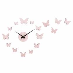 Horloge murale pastel DIY Butterfly Rose pâle Karlsson - rose plastique polypropylène 8714302742767_0
