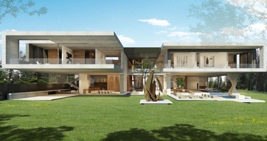 Maison parametrique  à deux étages en  beton et acier 337 m2  - ISK337_0