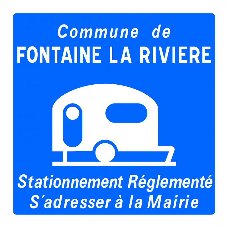 Panneau indication stationnement caravanes et autocaravanes C23_0