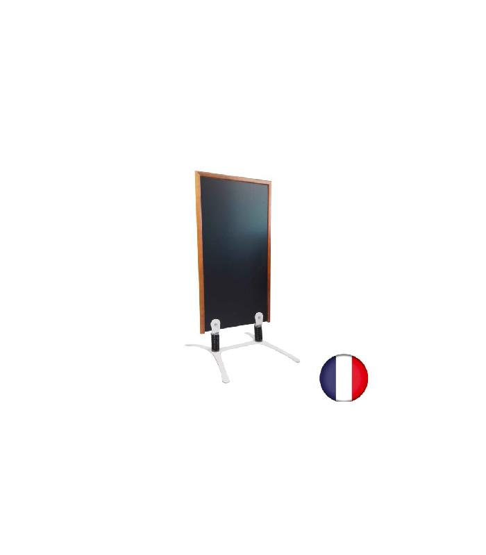 Panneau trottoir - Piétement métal blanc, cadre bois, dimensions 120 x 65 cm - Référence : PFN48CH_0