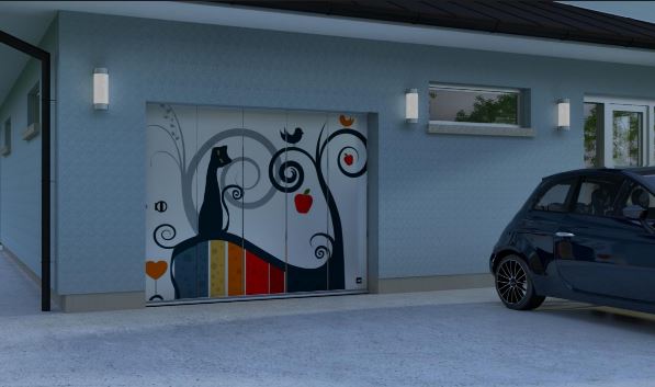 Porte de garage latérale - système économique pour locaux peu fréquentés - version 1 ou 2 vantaux_0