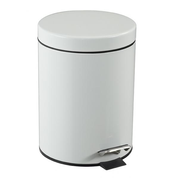 Poubelle à pédale Essencia - Rossignol - 5 litres - Blanc ou inox - Design moderne et pratique_0
