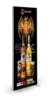 Totem publicitaire LED double face - sublimation sur tissu - structure aluminium anodisé - 85x200 cm_0