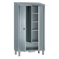Tournus Equipement Armoire produit d'entretien 2 portes séparation verticale 3 demi-étagères réglables Tournus -802967 - plastique 802967_0