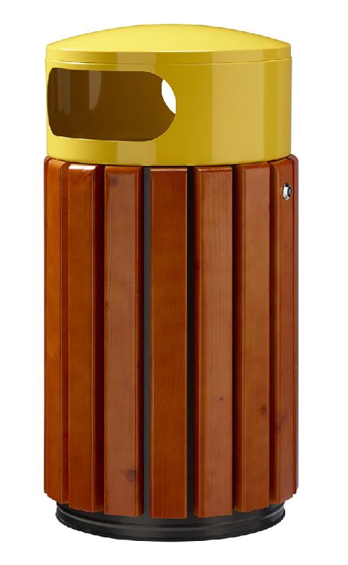 Corbeille publique à poser ou fixer - 40 ou 60 L - Fabrication française - ZENO_1