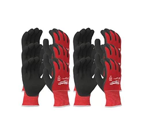 MILWAUKEE - Lot de 3 gants de travail - Protection anti-coupure classe 1 - Paume revêtue de nitrile_0