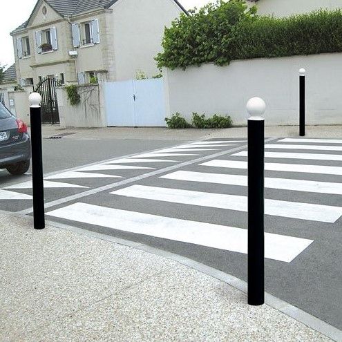 Potelets fixes haute visibilité - Ligne Boule - Réf. 21119 - Procity - Poids 8 kg - Diamètre Ø76 et Ø114 mm_0