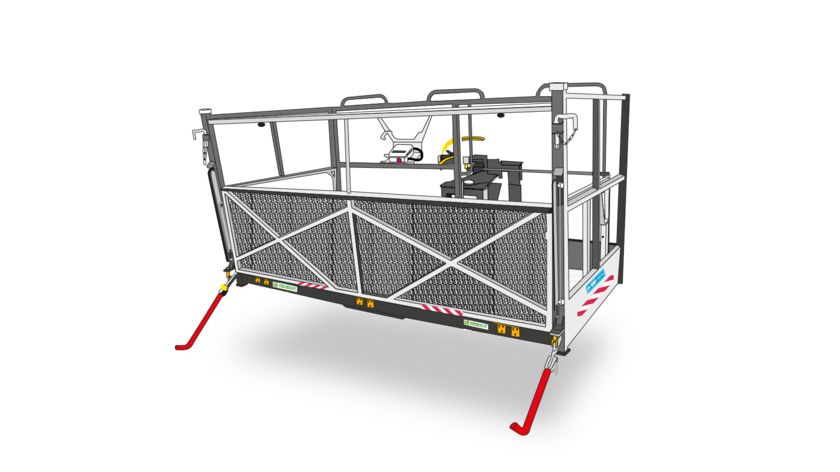 A1829.1 - Panier nacelle trilatérale non extensible - Merlo - Capacité 3 personnes_0