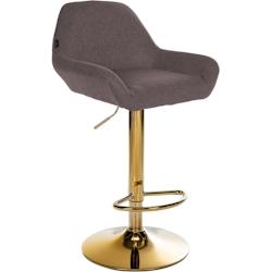 CLP Tabouret de bar Braga Gold Tissu Marron - marron textile 325368_0