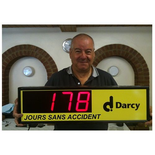 Compteur de jour sans accident - adel instrumentation - personnalisable à 100%_0