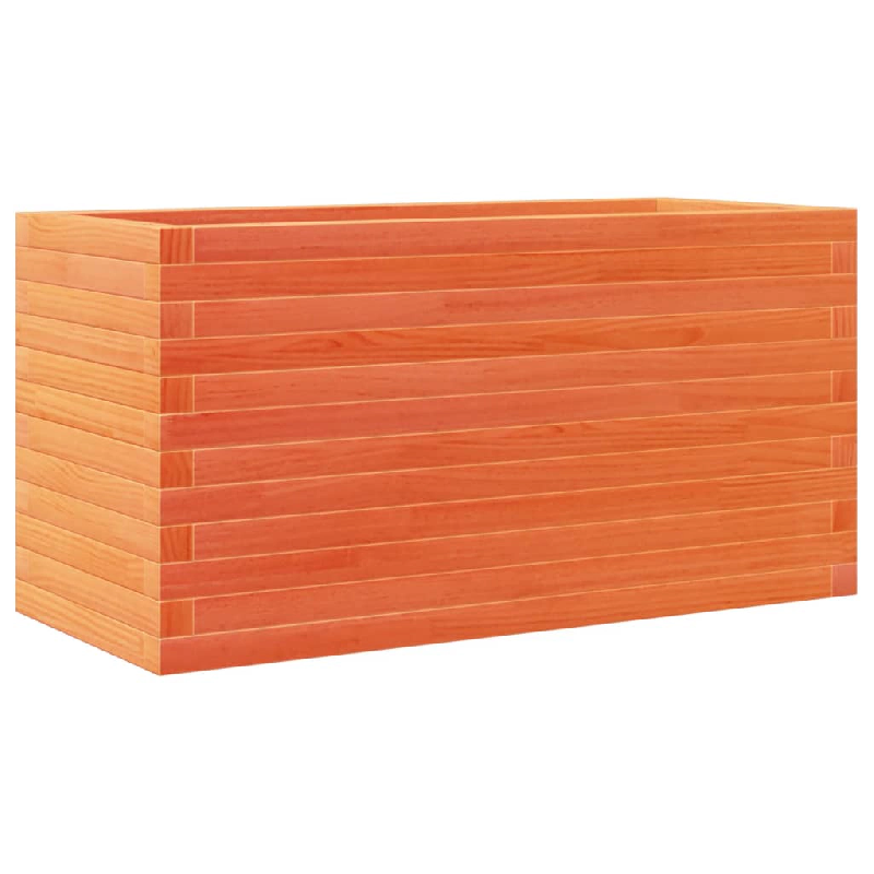 Helloshop26 - Jardinière bac lit surélevé plantes fleurs terrasse jardin cire 90 x 40 x 46 cm bois de pin massif marron 02_0038510 - 3000217711116_0