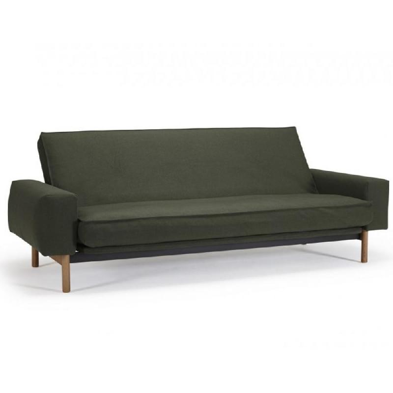 INNOVATION LIVING  CANAPÉ DESIGN MULITFONCTION MIMER CONVERTIBLE LIT 140*200CM TISSU TWIST DARK GREEN_0