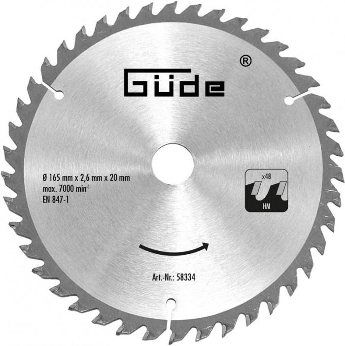 Lame de scie carbure - 165 x 20 mm - 48 dents pour scie g58232_0
