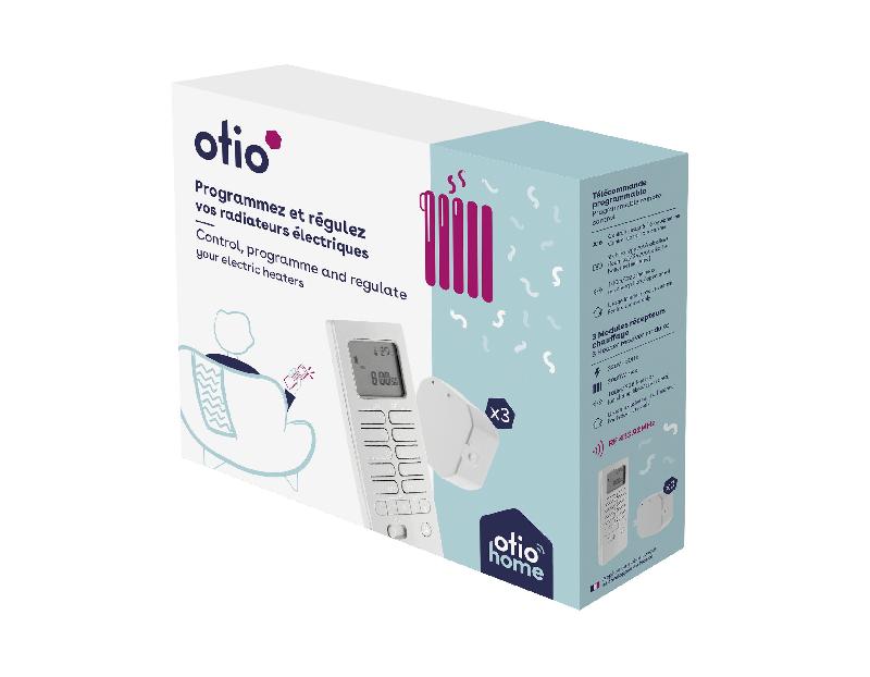 Pack chauffage connecté avec télécommande thermostat et modules de chauffage - Otio_0