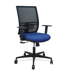Piqueras y Crespo Silla Yunquera sincro malla negra bali azul marino brazo regulable - bleu multi-matériau 400SM840B200B10B68R65_0