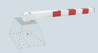 Potelet rabattable pompier - 70 x 70 mm, 3 bandes rouges rétro-réfléchissantes, blocage clé triangle 11_0