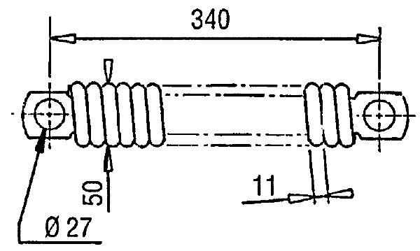 RESSORT D11 LG 297 POUT OTMA GRIS VERNI