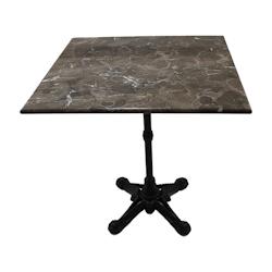 Stamp Reverdy table Retro 4b plateau marbre marron 60x60 - multicolore multi-matériau 3661365004569_0