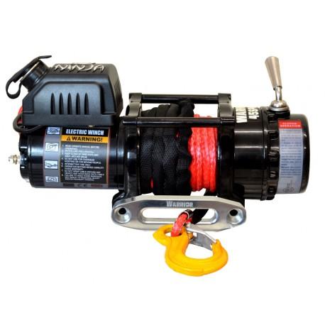 Treuil électrique Warrior Ninja 2041 kg 12V - corde synthétique 6 mm x 15 m - commande filaire et platine de montage_0