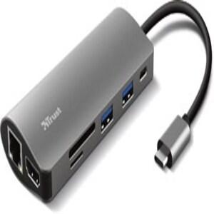 Trust Dalyx 7-en-1 Adaptateur Multiport USB-C - bleu papier 8713439237757_0