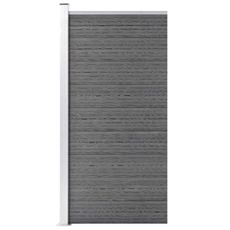 Vidaxl panneau de clôture wpc 95x186 cm gris 148978_0