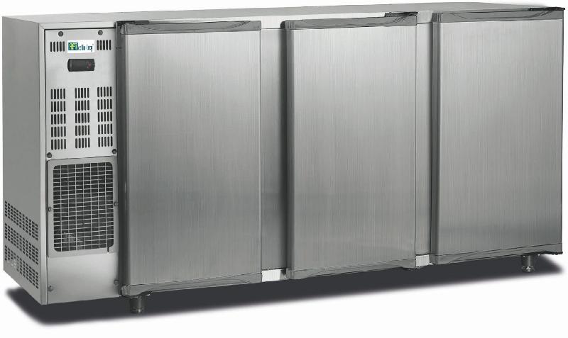 Arrière bar inox 3 portes pleine battante 390 l positive - FGB177I_0