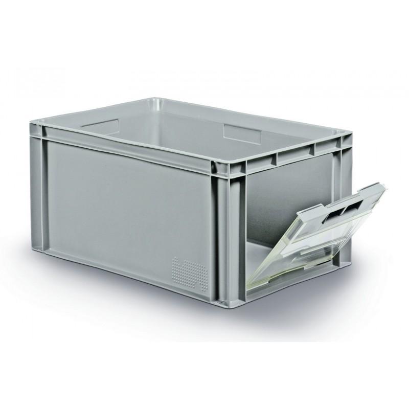Bac gerbable norme Europe Allibert 56 litres - porte battante transparente - 2366851502_0